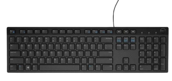 TECLADO MULTIMIDIA DELL ABNT2 PRETO - KB216 - USADO