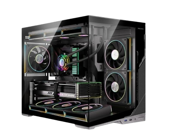 Gabinete Gamer Esgaming Zero, Mid Tower, M-ATX, Frontal e Lateral em Vidro Temperado, Sem Fans, Preto - ZERO-BK